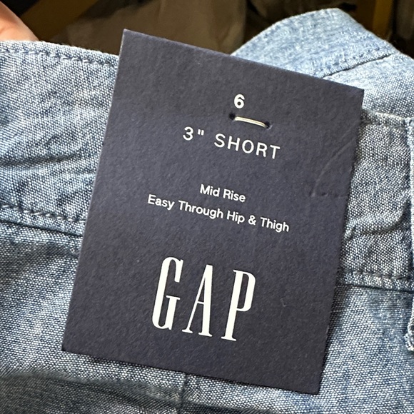 Blue Chambray Shorts - Picture 3 of 3